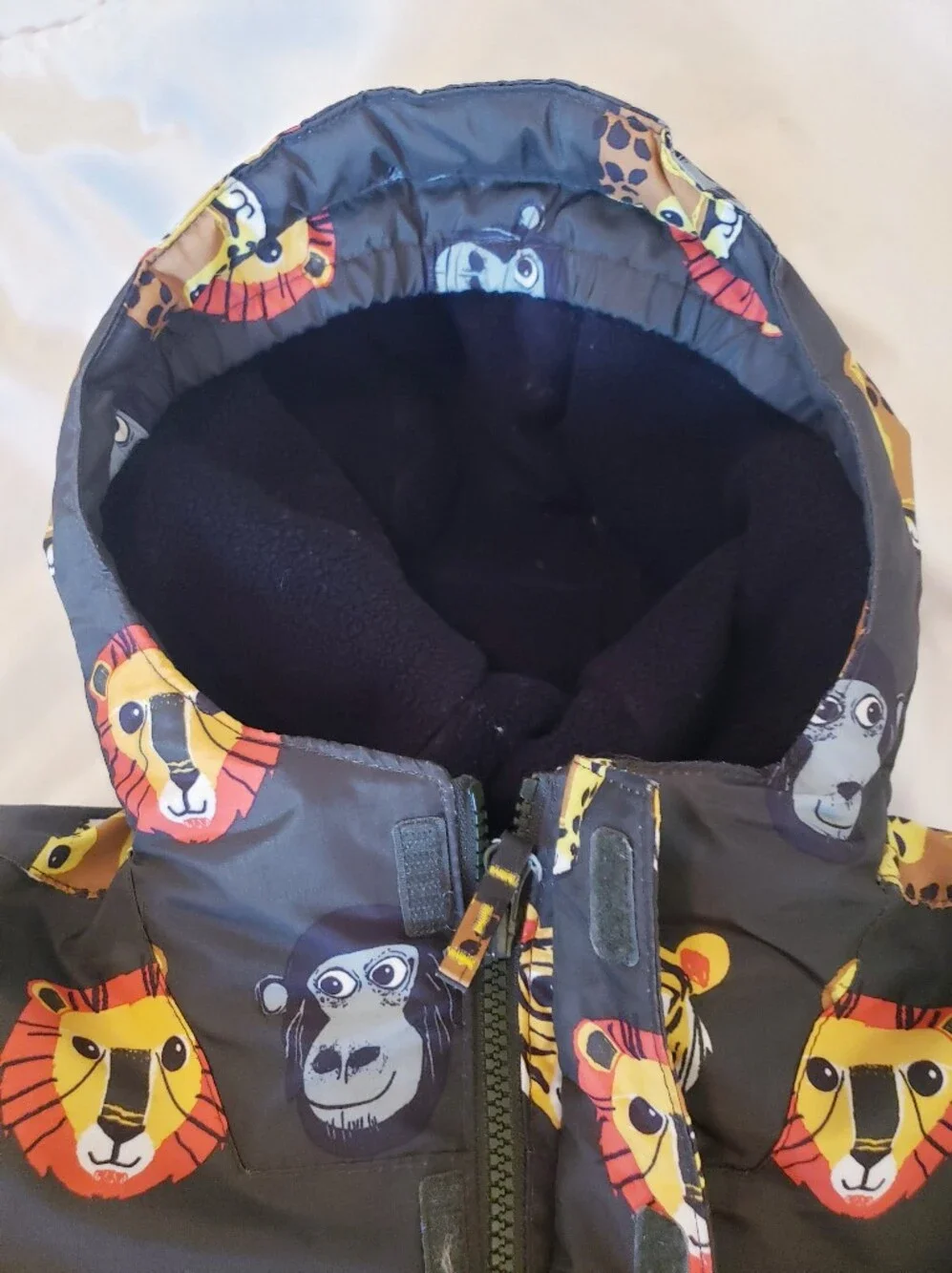5T The Children's Place 3 In 1 Winter Jacket with Jungle Animal Print